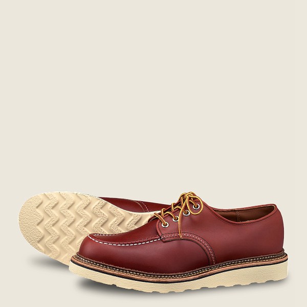 Red Wing Oxford Classic - Russet Portage Leather - Burgundy - Mens VID418759